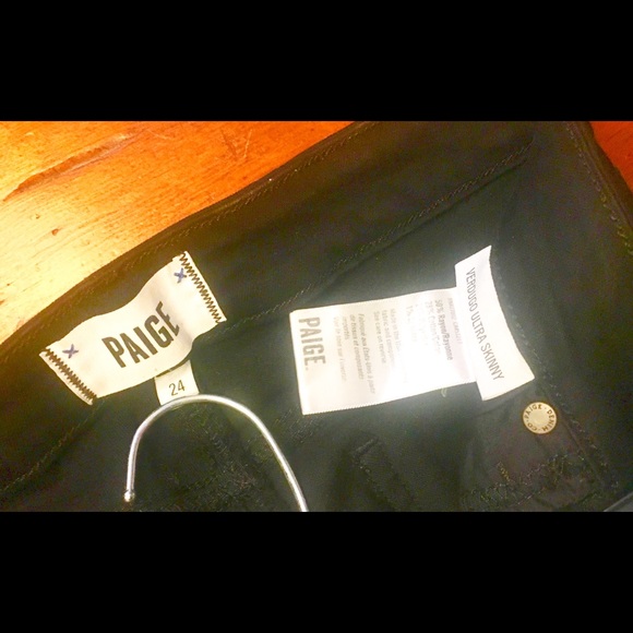 *PAIGE* Skinny Jeans  - Black Shadow Deconstructed - Picture 7 of 7